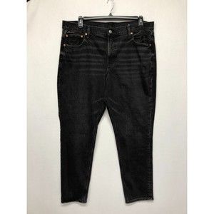 American Eagle Women 90s Skinny Jeans Size 18 Regular Black Denim B237 -30